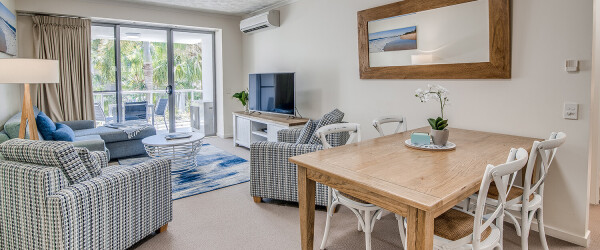 coolum at the beach two bedroom dining living