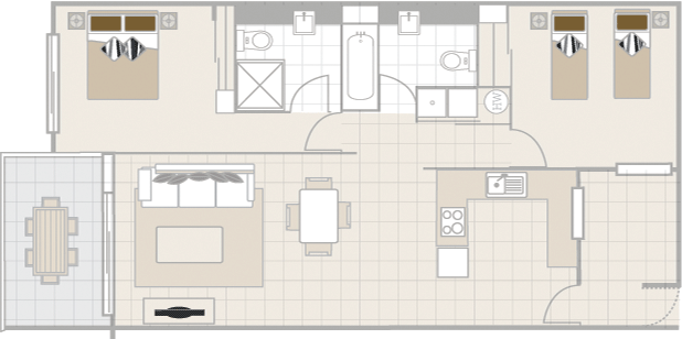 floorplan 2bedapartment