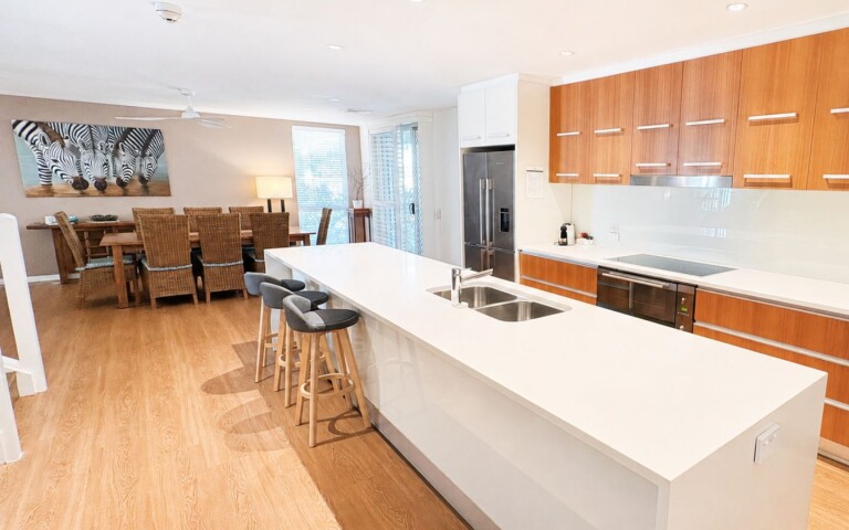 coolum at the beach 4 bedroom spa villa kitchen