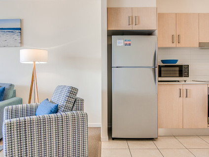 coolum at the beach one bedroom living kitchen