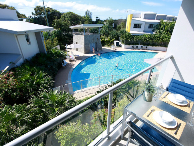 Coolum at the beach balcony pool view