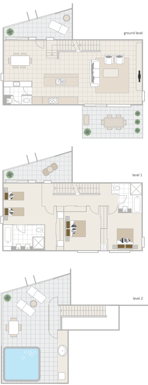 floorplan 3bedvilla